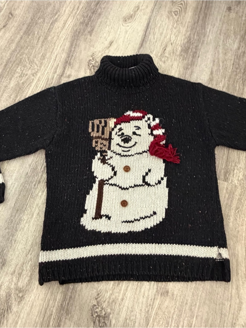 VTG 90s Disney Catalog Winnie the Pooh turtleneck sweater Christmas Girls Med